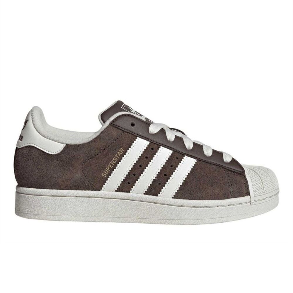 Adidas Womens/Ladies Superstar II Leather Sneakers / Brown/Black